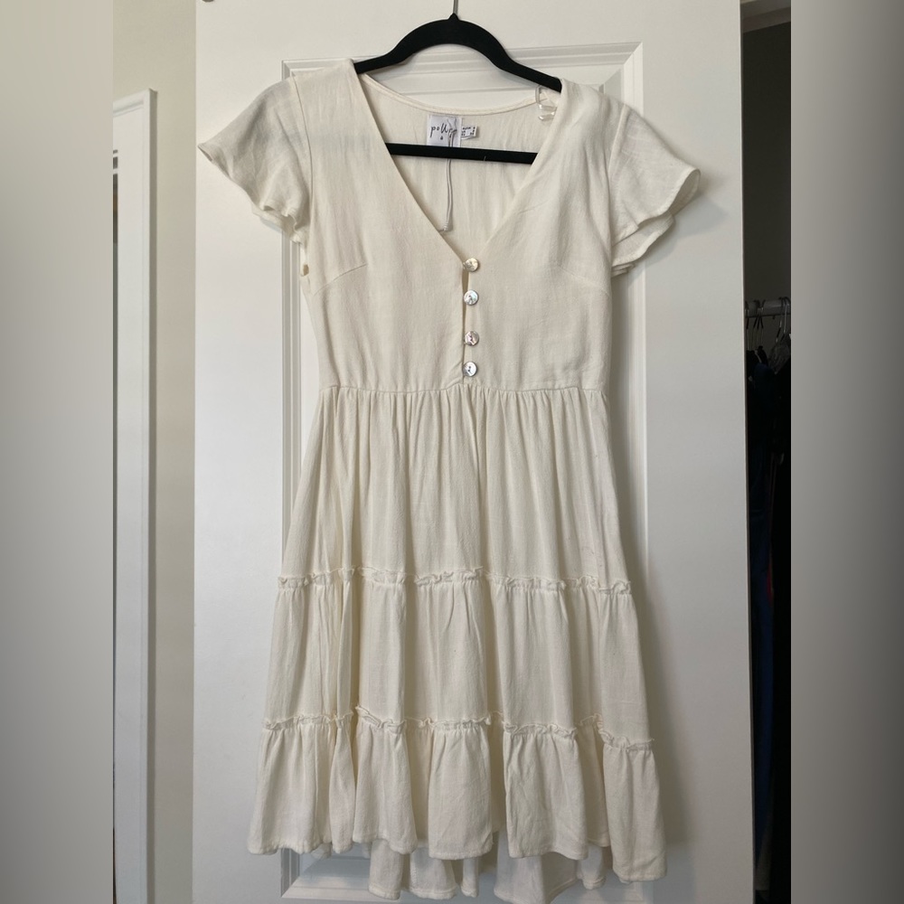 Size 2, cream colored dress